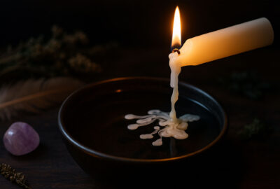 Ceromancy candle wax divination