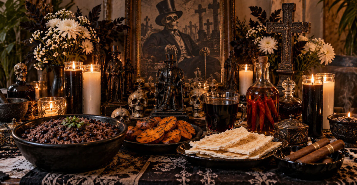 Baron del cementario offerings altar