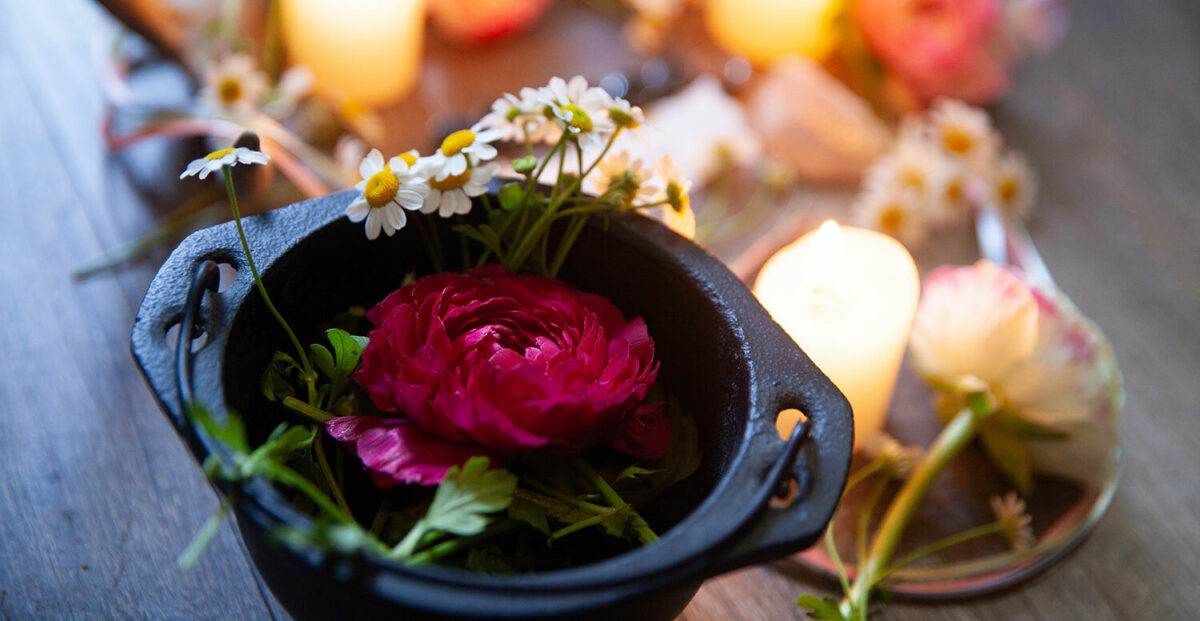 Beltane wiccan altar
