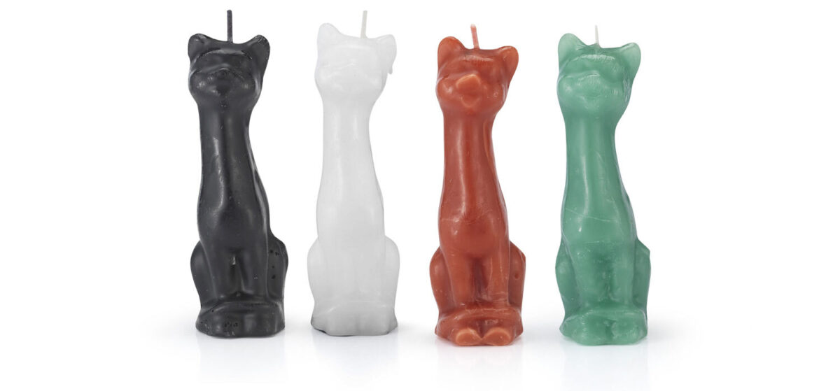 Cat image candles