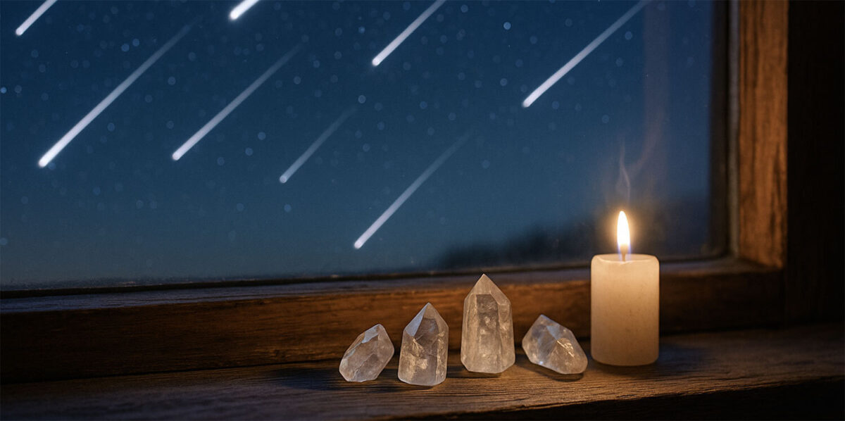 Charging crystals meteor shower