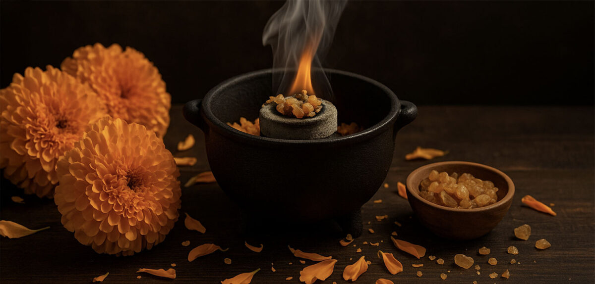 Dia de los muertos spell copal incense