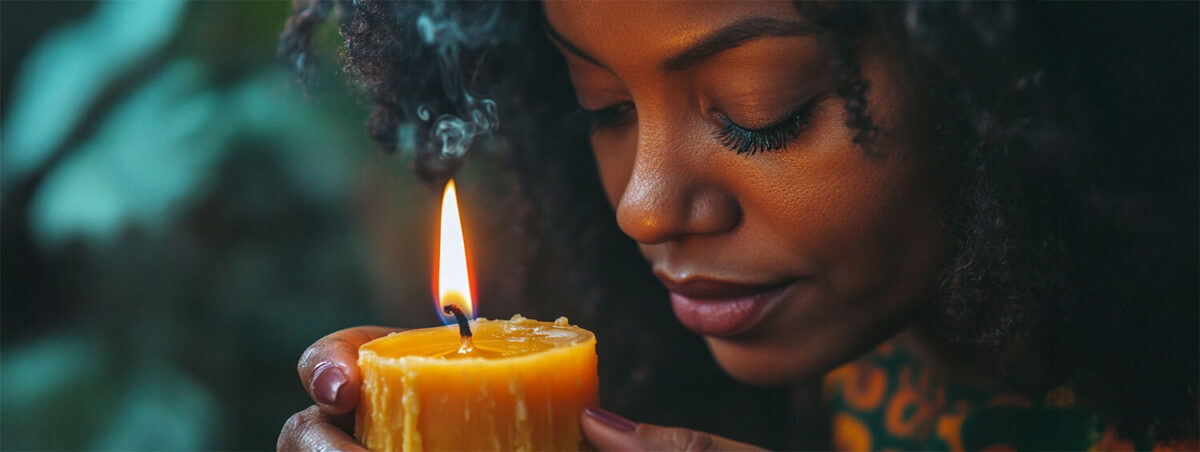 Dressing a spell candle