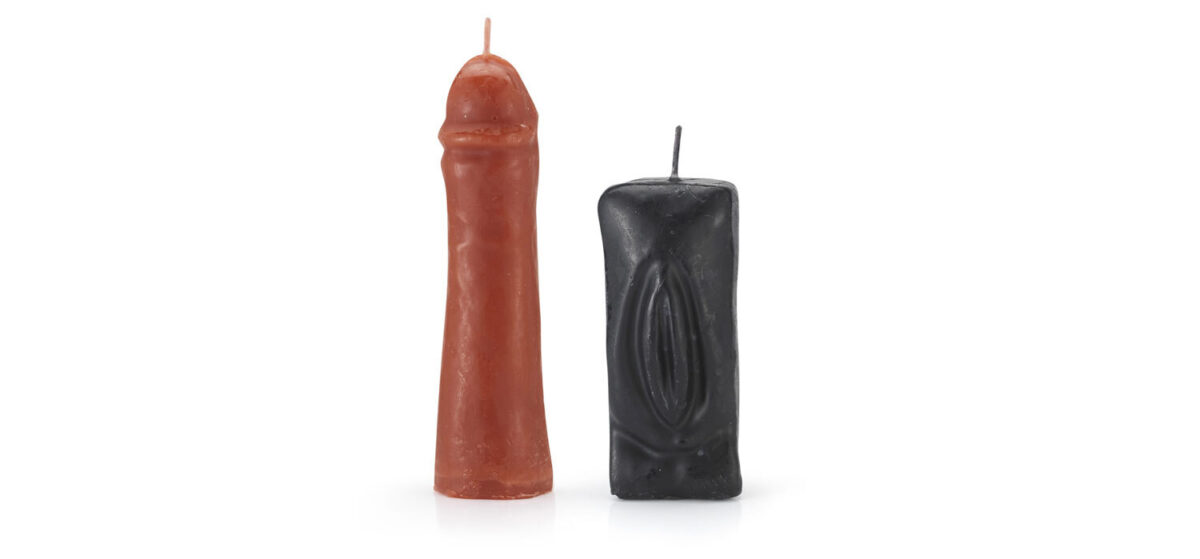 Male female gender image candles