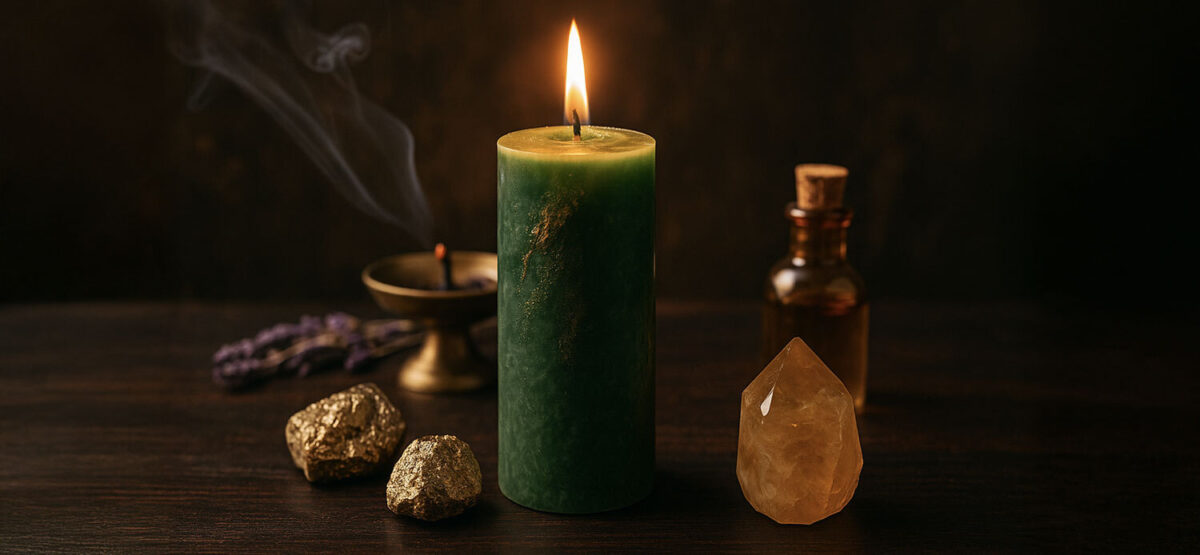 Manifest abundance candle ritual
