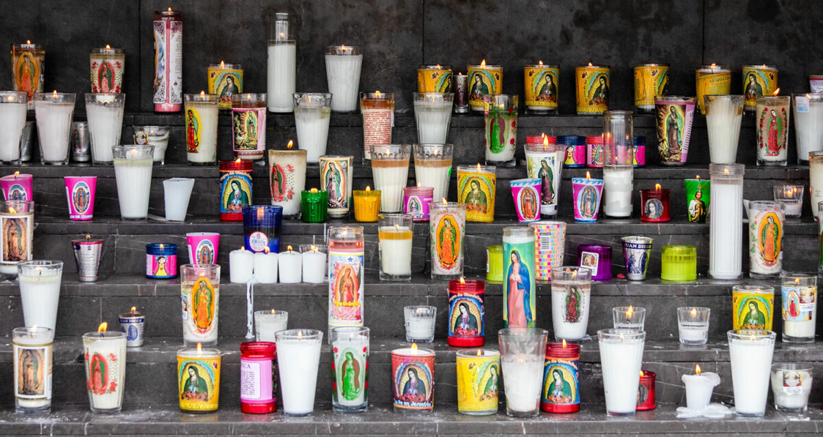 Mexican prayer candles