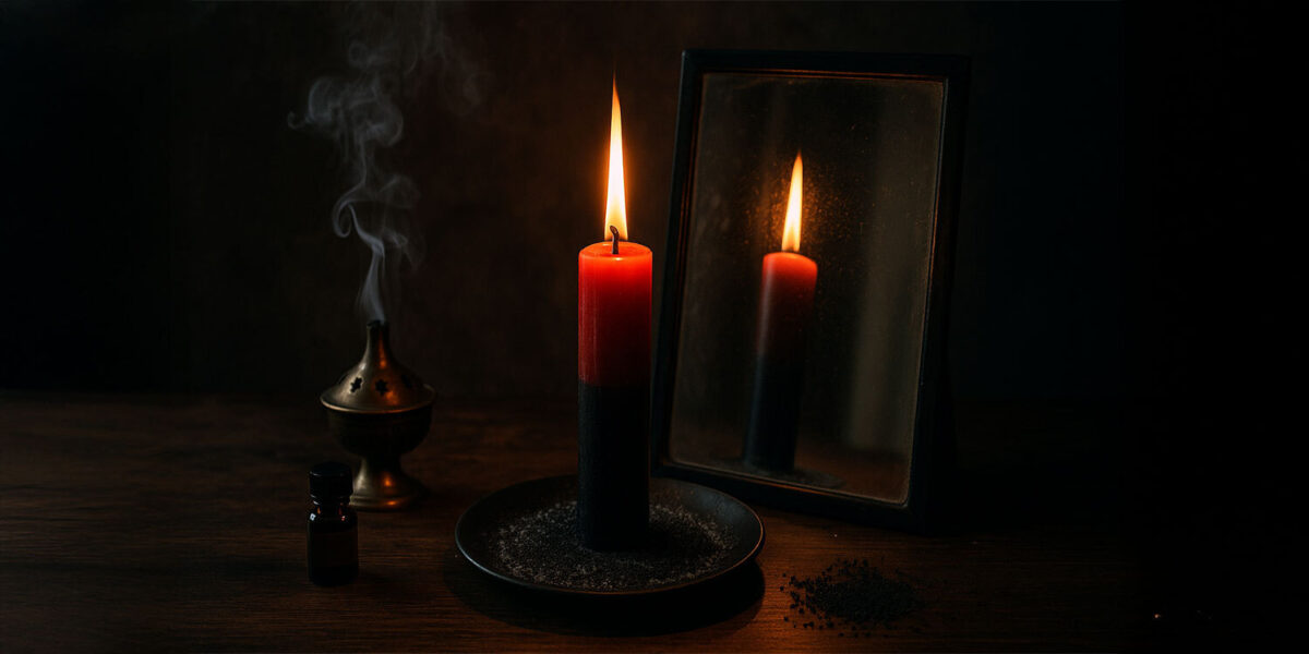 Mirror flame ritual spell reverse magic