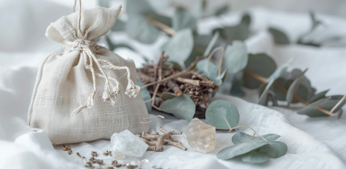 Mojo bag white healing health
