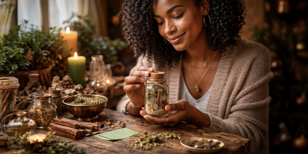 New year prosperity spell jar