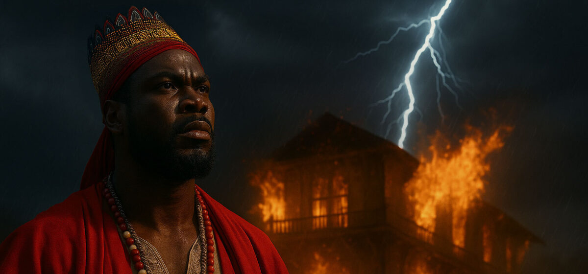 Orisha shango burning palace