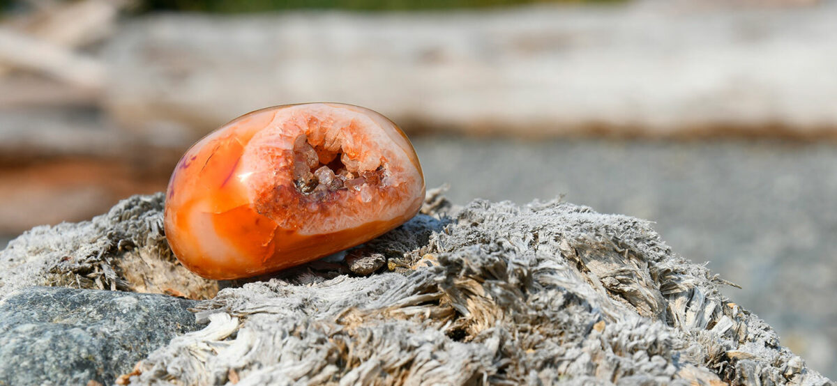 Red carnelian healing crystal