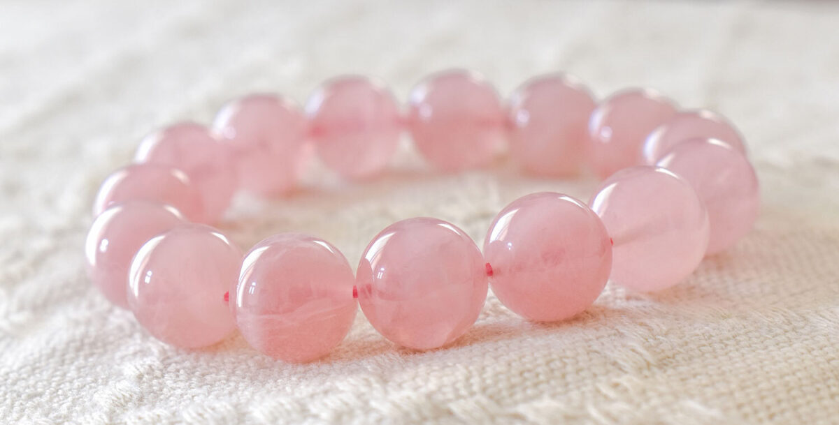Rose quartz bracelet feminine energy