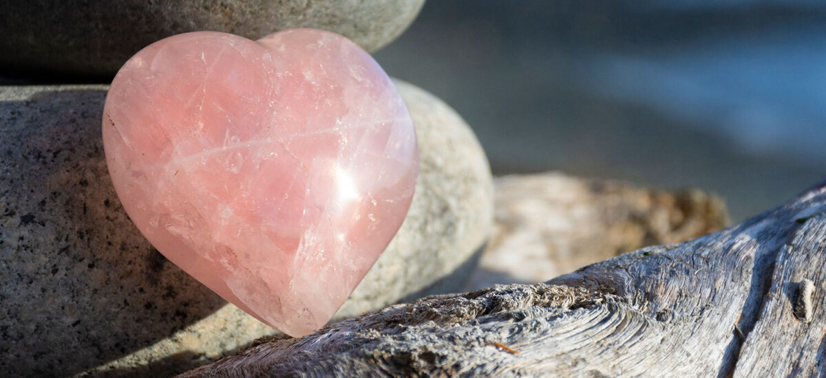 Rose quartz heart love