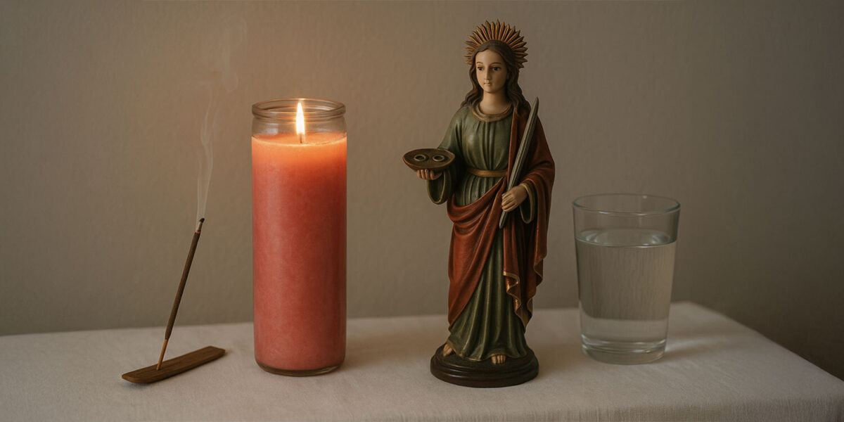 Saint lucy ritual altar