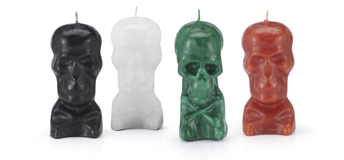 Skull image candles