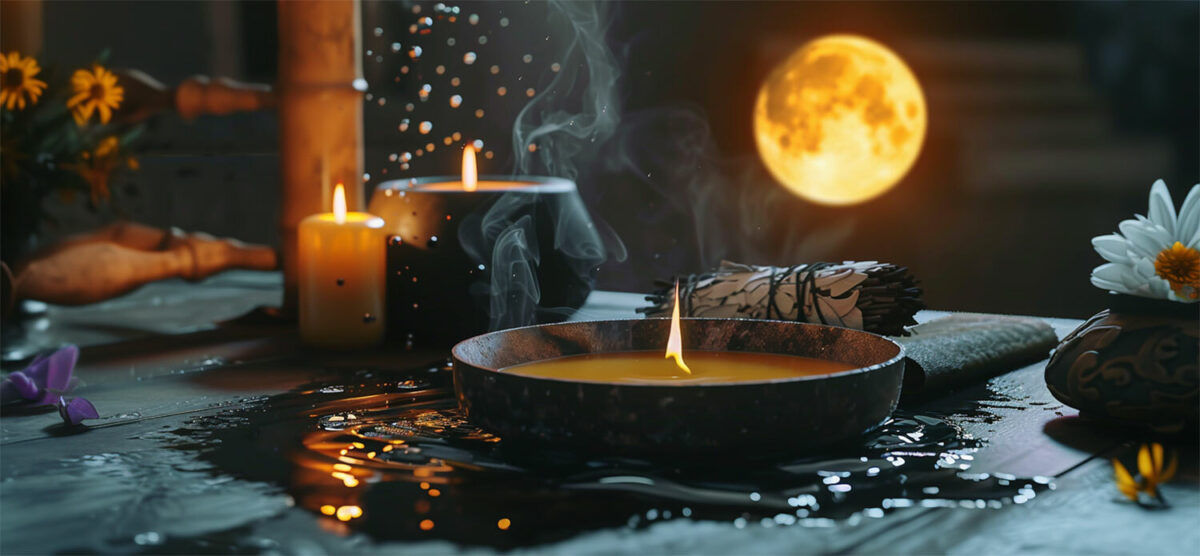 Solar eclipse alignment ritual