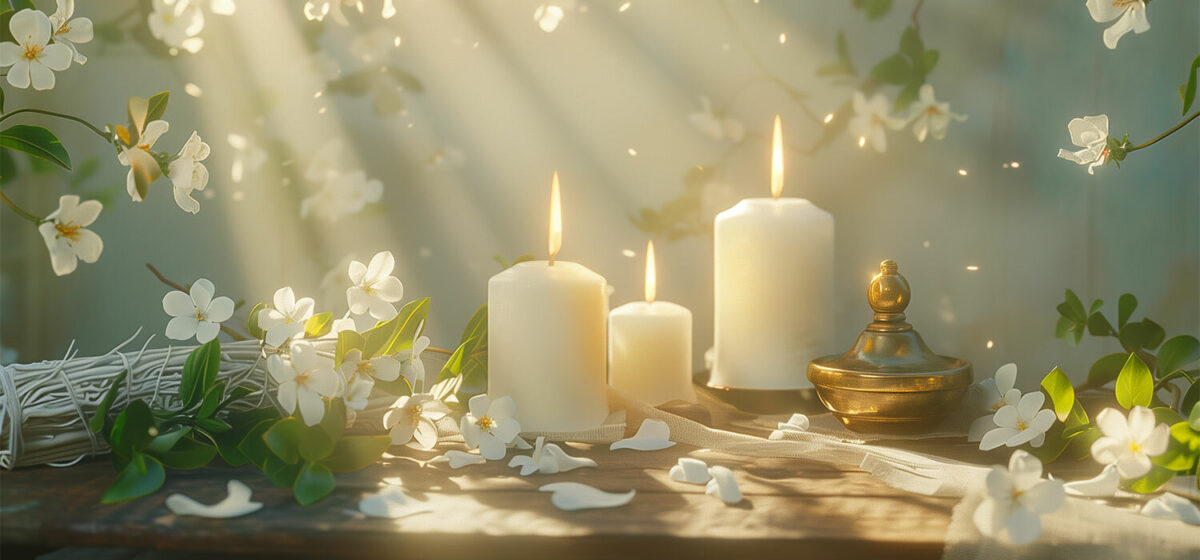 Spring renewal ritual altar