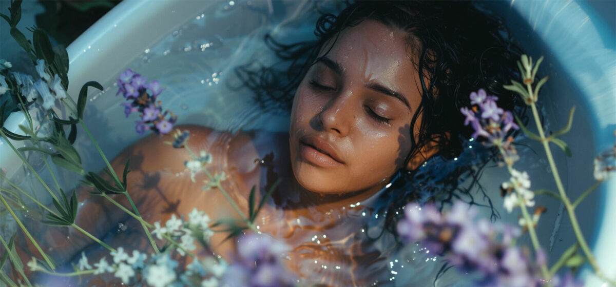 Spring ritual bath lavender rue