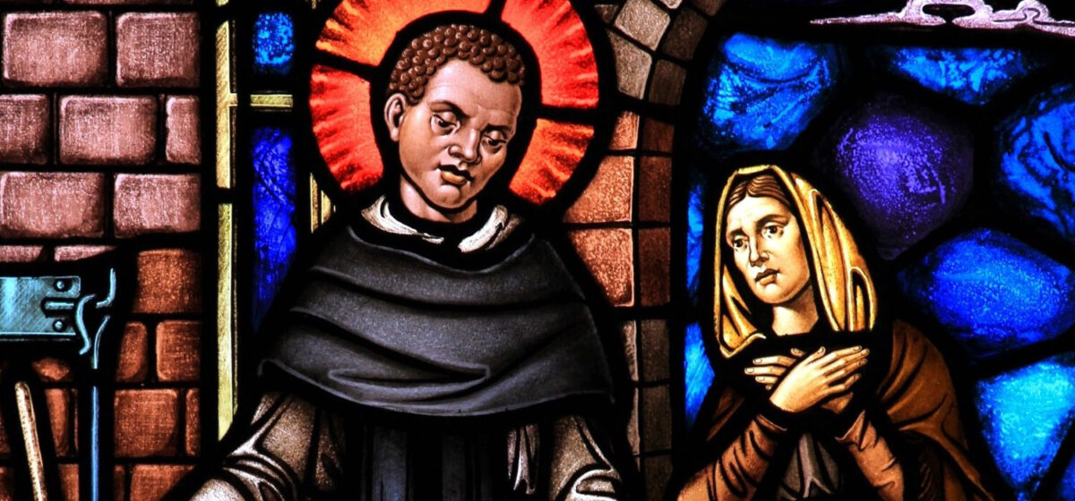 St martin de porres stained glass