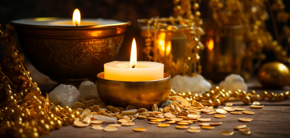 Thankful candle spell