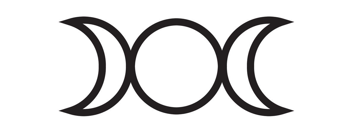 Triple goddess magic symbol