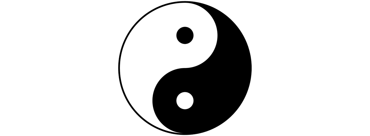 Yin yang magic symbol