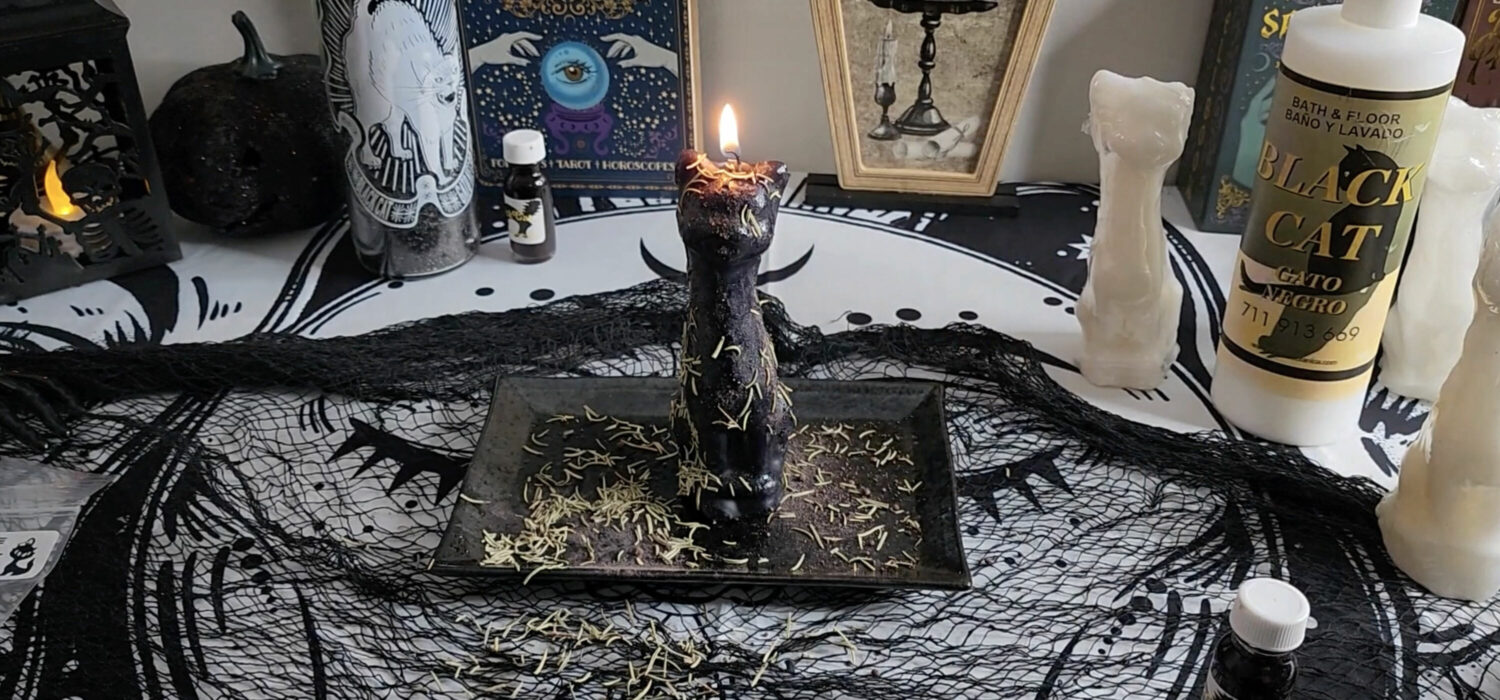 Black cat candle rituals