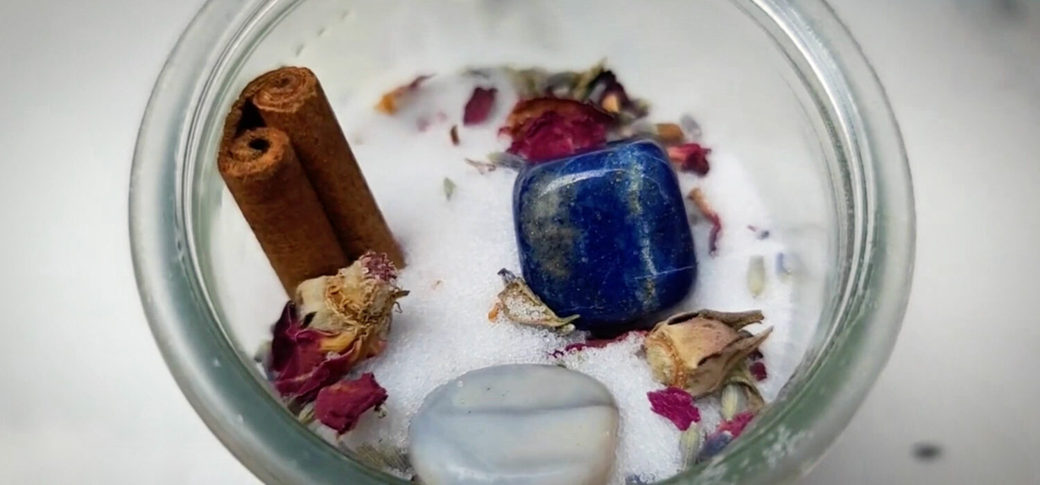 Make salt jar cleansing purification