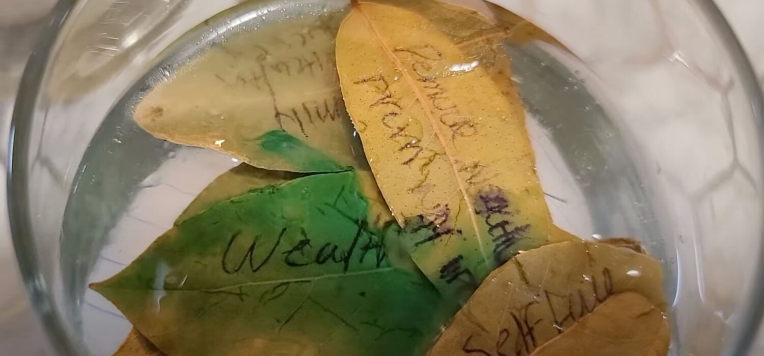 Road opening ritual bay leaves