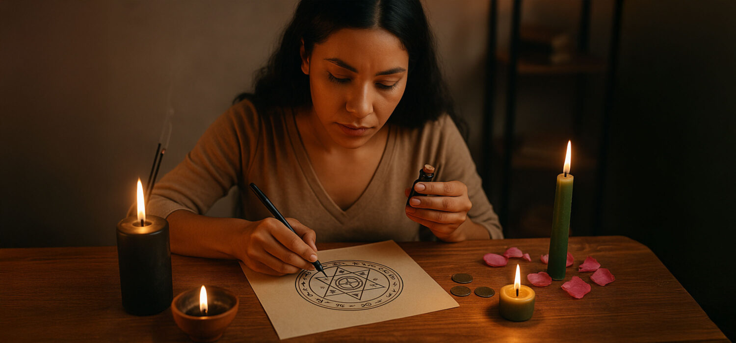 Using magical seals talismans