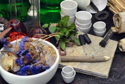 Herbs stones magickal rituals