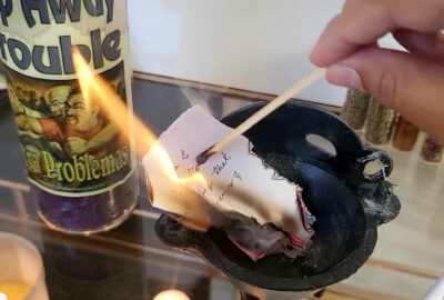 Keep away trouble candle spell