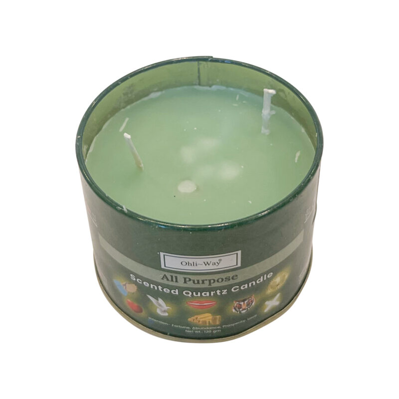 All purpose para todo scented quartz candle top