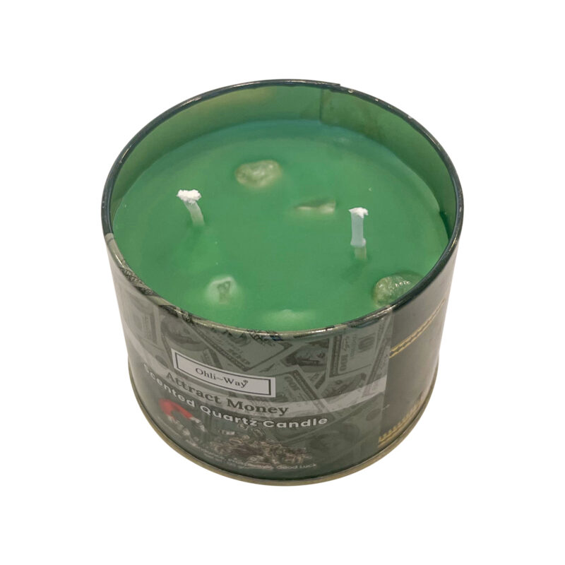 Attract money atrae dinero scented quartz candle top