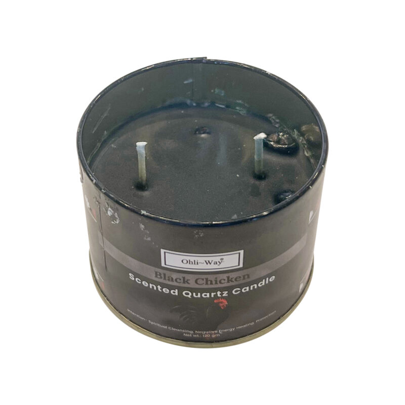 Black chicken gallina negra scented quartz candle top