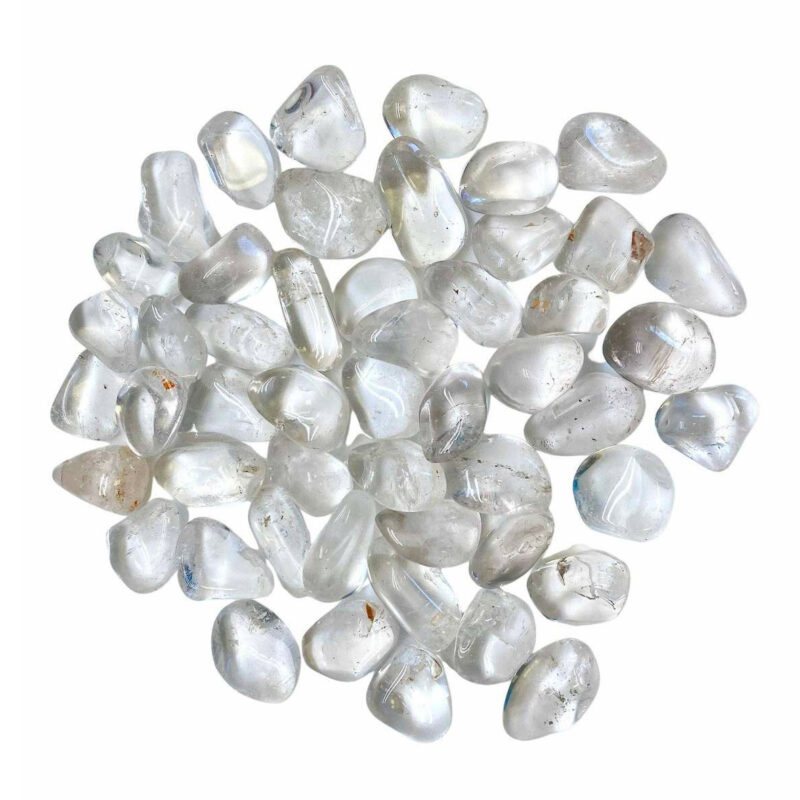 Clear quartz tumbled stone