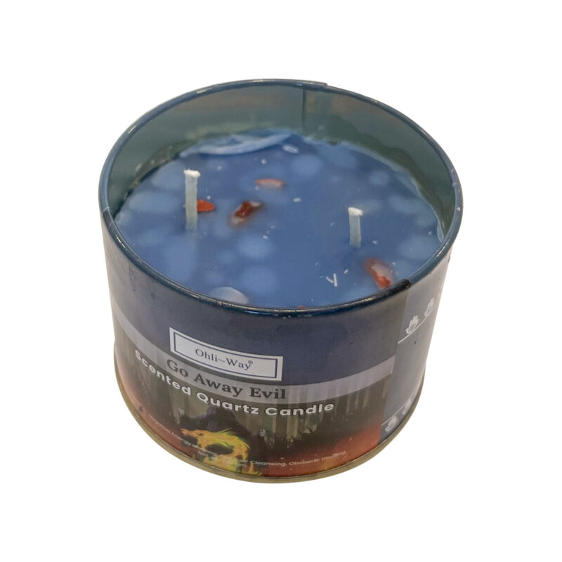 Go away evil quita mal scented quartz candle top