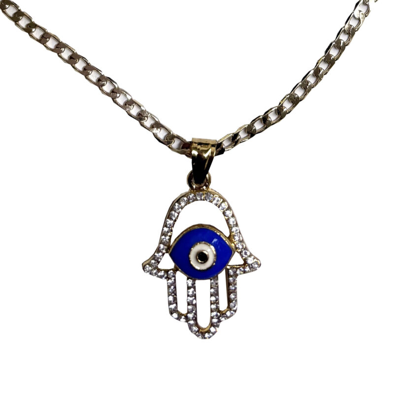 Hamsa hand necklace gold plated