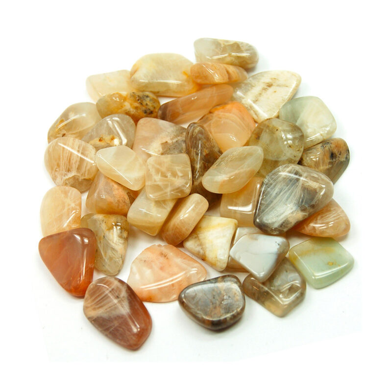 Moonstone tumbled stone