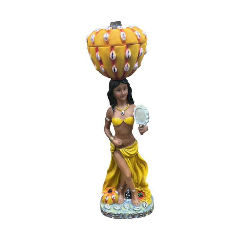 Oshun statue 12 inch lid closed