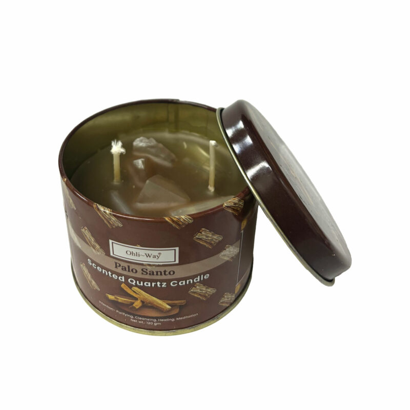 Palo santo scented quartz candle