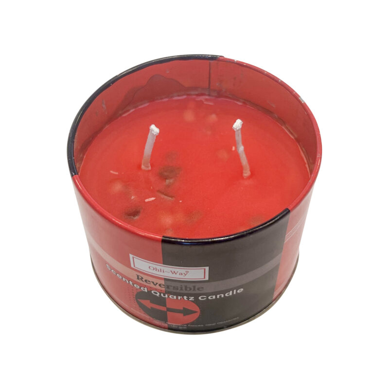 Reversible scented quartz candle top