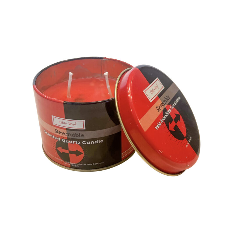 Reversible scented quartz candle