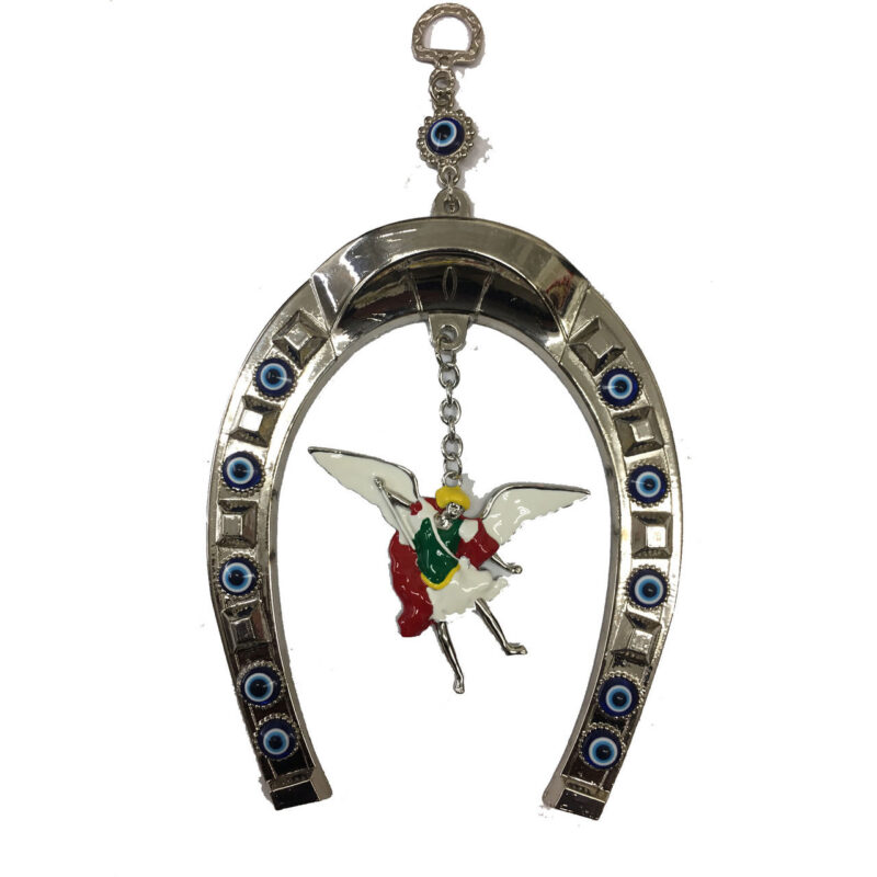 Saint michael evil eye horseshoe 17401