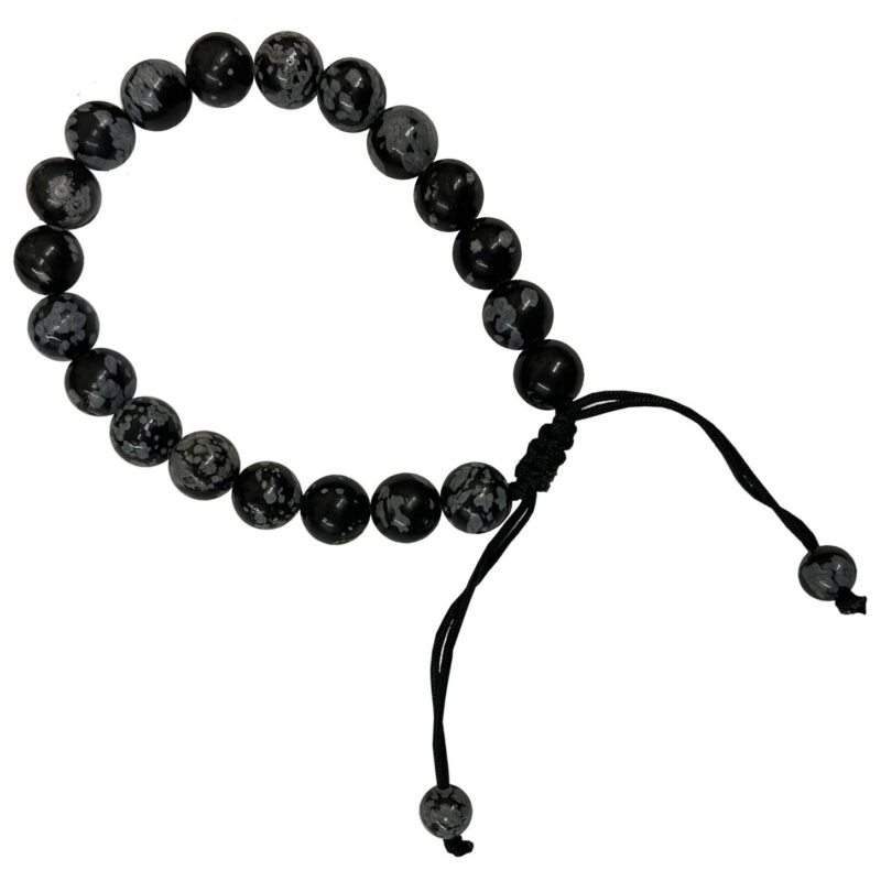 Snowflake obsidian bracelet 51734