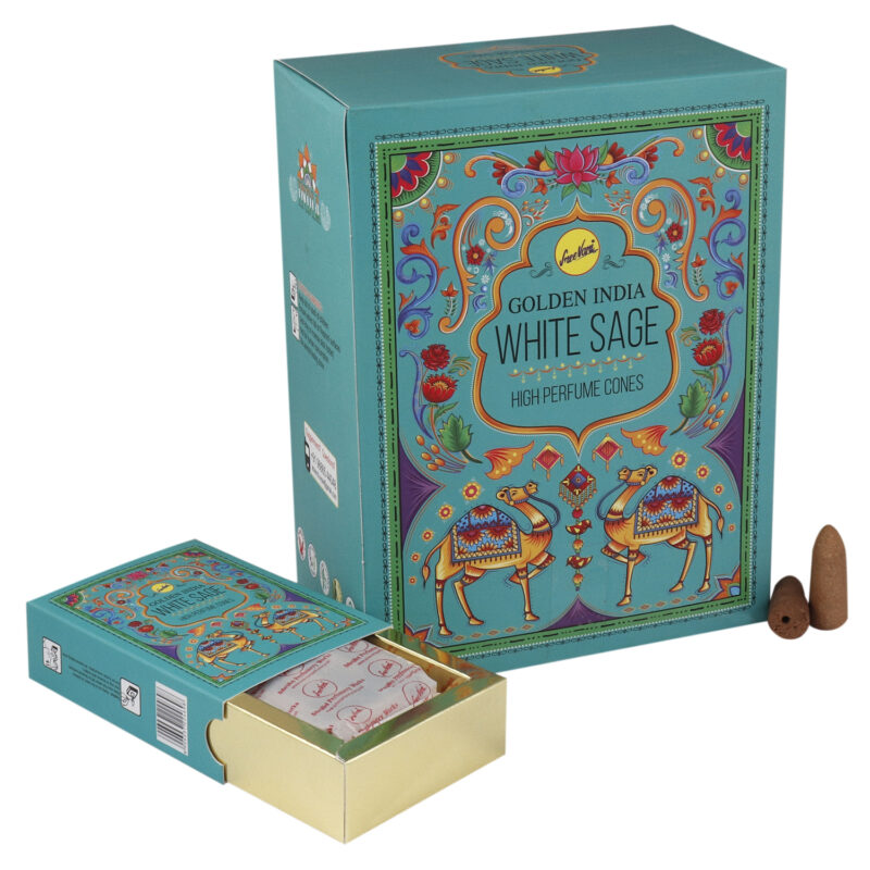 White sage backflow incense cones