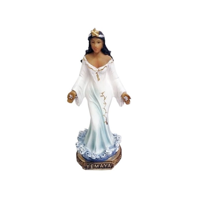 Yemaya white statue 5 inch
