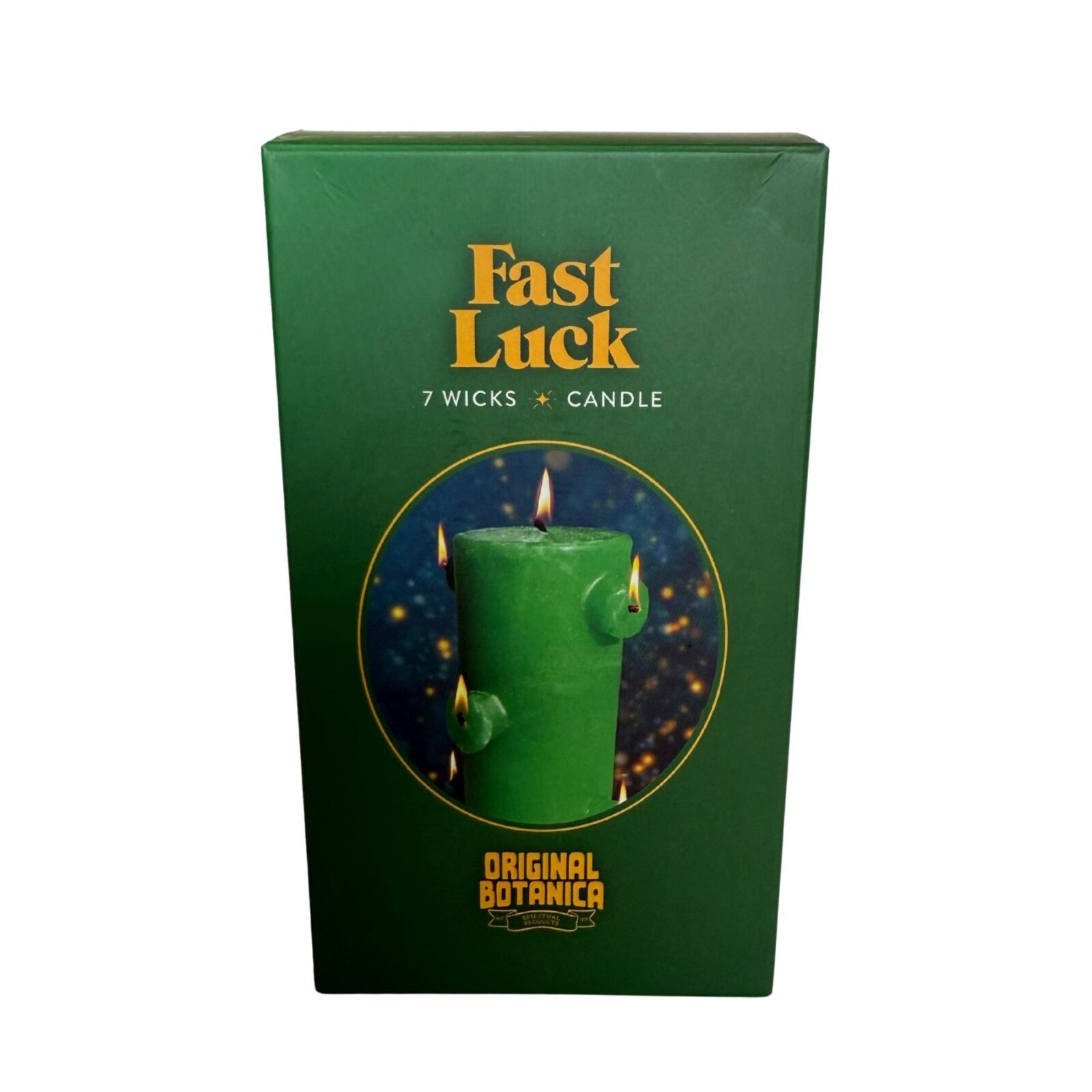 Fast Luck 7 Wicks Candle | Green