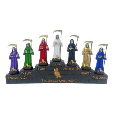 7 potencias santa muerte statue