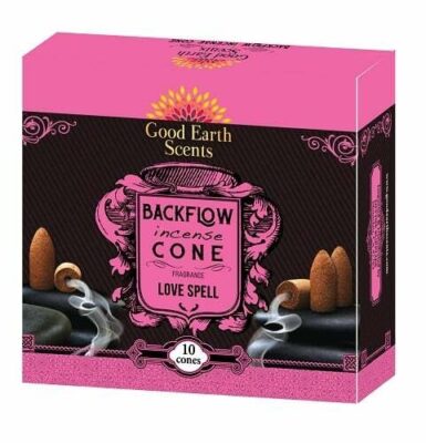 Love Spell Backflow Incense Cones